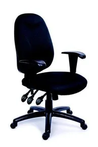 Chefsessel, Textil, Gestell schwarz, MaYAH, Energetic, schwarz